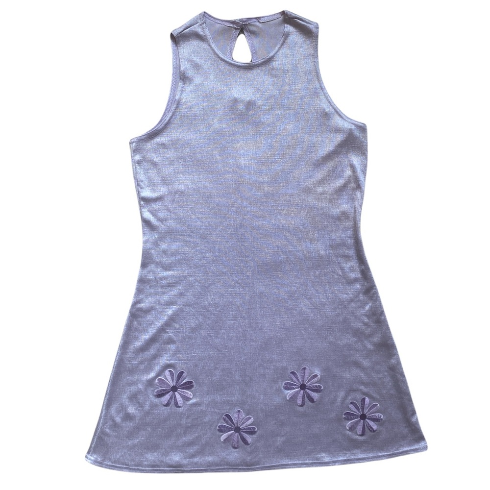 Hippie Daisy Flower Mini Swing Dress